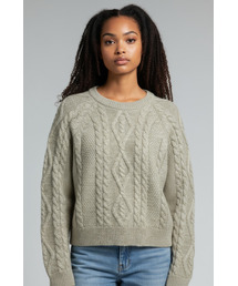 Soft Wool Cable Knit Sweater (Green)