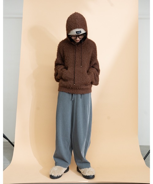 MIDVEIN（ミッドヴェイン）の「Poodle Hoody（ニット/セーター・レディース・ブラック/ピンク/ブラウン・FREE）」の13枚目の写真