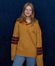 UNALLOYED（アナロイド）の「V-NECK LONG SLEEVE SWEATER / MUSTARD（ニット/セーター）」