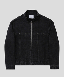 CONNECT KINLOCH（コネクトキンロック）の「[セミオーバー] ウォッシュドデニムバイカージャケット (ブラック)（デニムジャケット）」