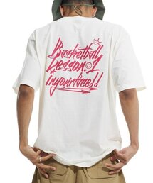 バスケットボールレッスン.1 半袖Tシャツ アイボリーピンク
