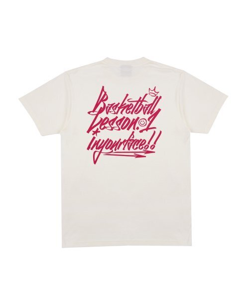 CREAM SODA LAB(クリームソーダラボ)の「バスケットボールレッスン.1 半袖Tシャツ アイボリーピンク(Tシャツ/カットソー・レディース・その他・XX-LARGE/MEDIUM/LARGE/X-LARGE)」の2枚目の写真