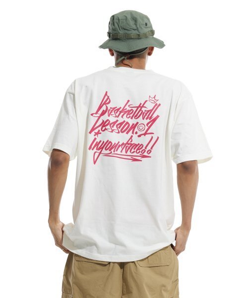 CREAM SODA LAB(クリームソーダラボ)の「バスケットボールレッスン.1 半袖Tシャツ アイボリーピンク(Tシャツ/カットソー・レディース・その他・XX-LARGE/MEDIUM/LARGE/X-LARGE)」の5枚目の写真
