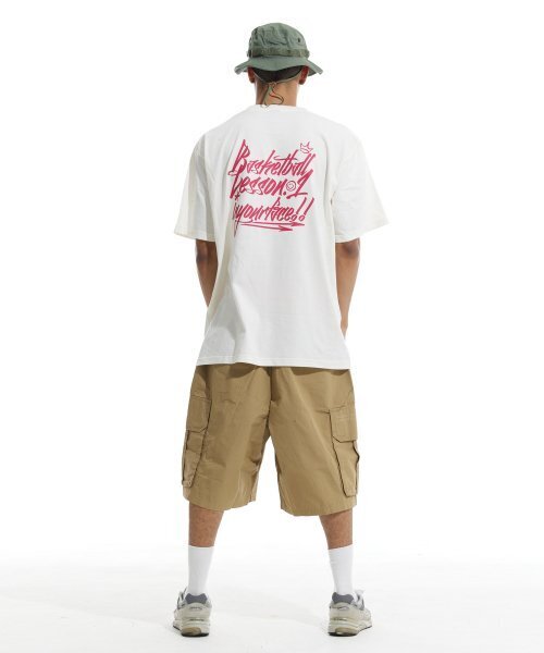 CREAM SODA LAB(クリームソーダラボ)の「バスケットボールレッスン.1 半袖Tシャツ アイボリーピンク(Tシャツ/カットソー・レディース・その他・XX-LARGE/MEDIUM/LARGE/X-LARGE)」の7枚目の写真