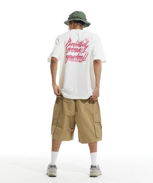 CREAM SODA LAB(クリームソーダラボ)の「バスケットボールレッスン.1 半袖Tシャツ アイボリーピンク(Tシャツ/カットソー・レディース・その他・XX-LARGE/MEDIUM/LARGE/X-LARGE)」の8枚目の写真
