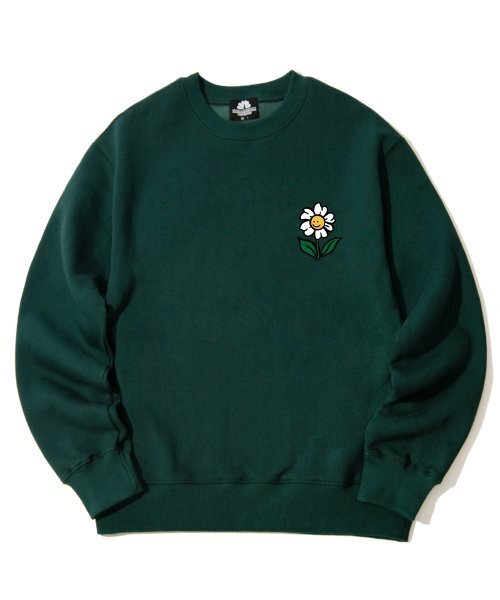TRIPSHION(トリップション)の「シングルフラワーロゴクルーネック - グリーン(スウェット・メンズ・その他・LARGE/MEDIUM/X-LARGE)」の1枚目の写真