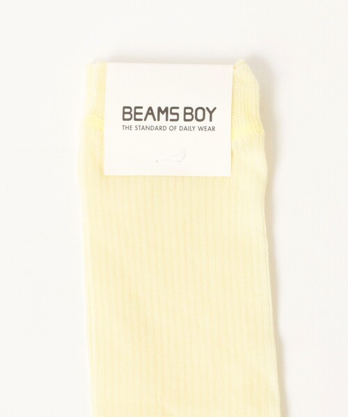 BEAMS BOY（ビームスボーイ）の「ハイゲージ リブ ソックス（ソックス/靴下・レディース・ホワイト/イエロー/ミント・ONE SIZE）」の4枚目の写真