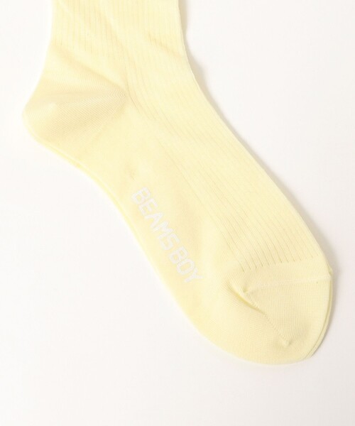 BEAMS BOY（ビームスボーイ）の「ハイゲージ リブ ソックス（ソックス/靴下・レディース・ホワイト/イエロー/ミント・ONE SIZE）」の5枚目の写真