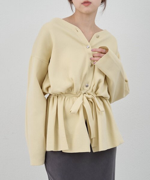 SHENERY(シーナリー)の「3WAYペプラムカーディガン(カーディガン/ボレロ・レディース・ブラック/オフホワイト/イエロー・FREE)」の1枚目の写真