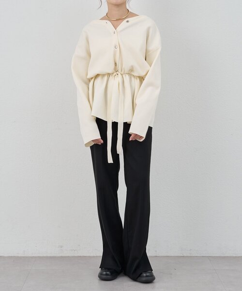 SHENERY(シーナリー)の「3WAYペプラムカーディガン(カーディガン/ボレロ・レディース・ブラック/オフホワイト/イエロー・FREE)」の5枚目の写真