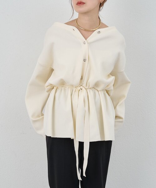 SHENERY(シーナリー)の「3WAYペプラムカーディガン(カーディガン/ボレロ・レディース・ブラック/オフホワイト/イエロー・FREE)」の8枚目の写真