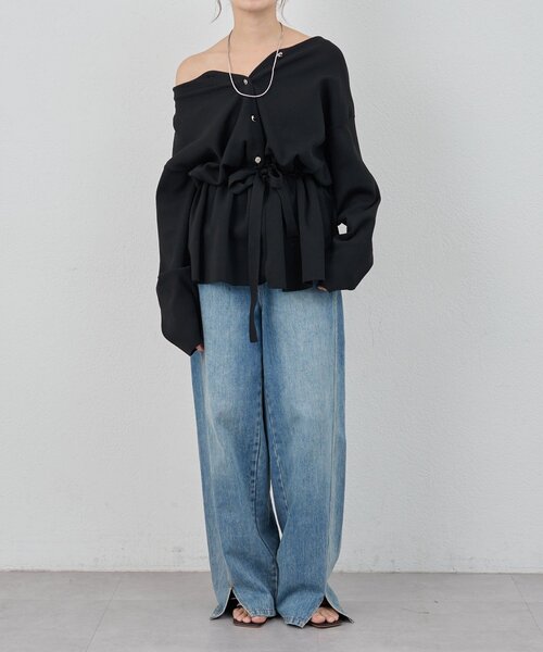 SHENERY(シーナリー)の「3WAYペプラムカーディガン(カーディガン/ボレロ・レディース・ブラック/オフホワイト/イエロー・FREE)」の11枚目の写真