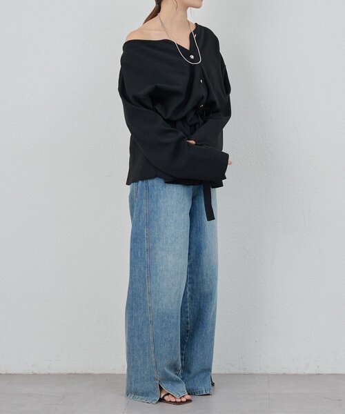 SHENERY(シーナリー)の「3WAYペプラムカーディガン(カーディガン/ボレロ・レディース・ブラック/オフホワイト/イエロー・FREE)」の12枚目の写真