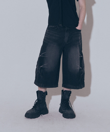 BLR（ビーエルアール）の「Curved Cover Cargo Bermuda Washing Denim Pants（その他パンツ）」
