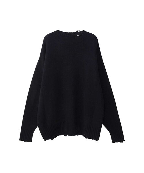 HYSTERIC GLAMOUR（ヒステリックグラマー）の「DIZZY&MILKY クラッシュセーター（ニット/セーター・レディース・ベージュ/ブラック/トップグレー・FREE）」の6枚目の写真