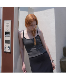 Soft Stripe Sleeveless [Black]