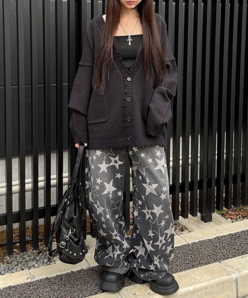 Figments（フィグメンツ）の「ダメージビッグカーディガン（カーディガン/ボレロ・レディース・ブラック・FREE）」の4枚目の写真