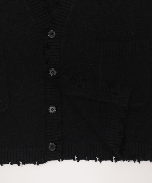 Figments（フィグメンツ）の「ダメージビッグカーディガン（カーディガン/ボレロ・レディース・ブラック・FREE）」の9枚目の写真