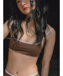SOOPUI（スープイ）の「Two-piece bikini in Brown (Biodegradable fiber)（水着）」
