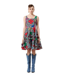 GREEDILOUS（グリディアス）の「Multi Clover Print Ruffle Sleeveless Dress（ワンピース）」