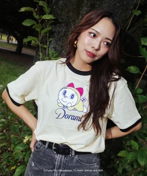 HOMEGAME（ホームゲーム）の「ドラえもん  × ホームゲーム【HOMEGAME】- コラボレーション リンガー 半袖Tシャツ【DORAMI RINGER TEE YELLOW HG2501111】（Tシャツ/カットソー）」