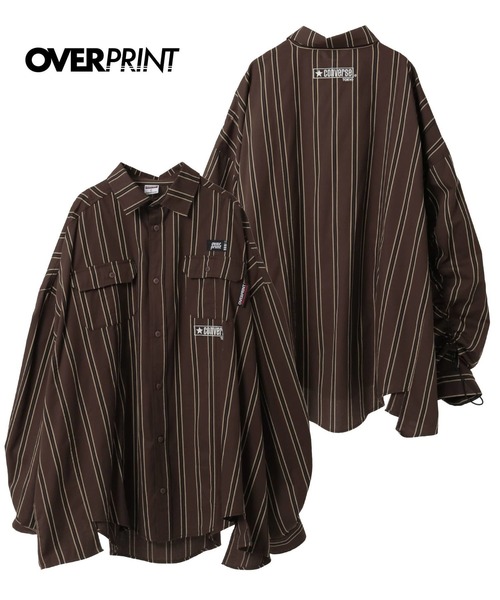CONVERSE TOKYO（コンバーストウキョウ）の「【over print】BREAK WIDE SHIRTS（シャツ/ブラウス・レディース・ブルー/ブラウン・LARGE/MEDIUM）」の2枚目の写真