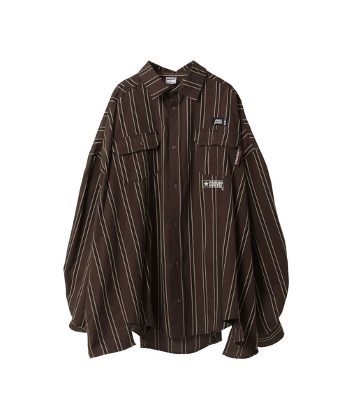 CONVERSE TOKYO（コンバーストウキョウ）の「【over print】BREAK WIDE SHIRTS（シャツ/ブラウス・レディース・ブルー/ブラウン・LARGE/MEDIUM）」の5枚目の写真