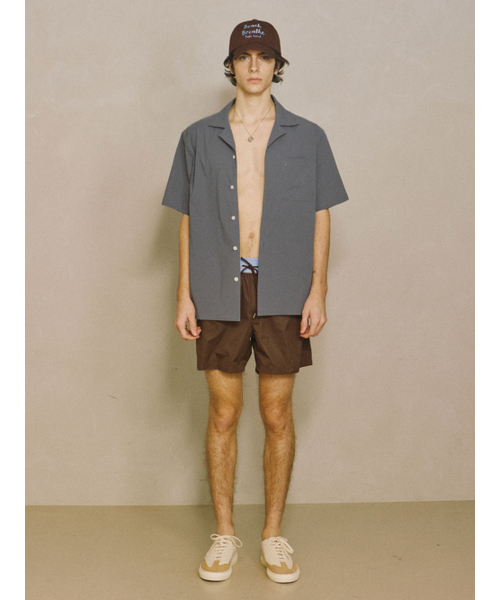 PADO SEOUL(パドソウル)の「コンプレッションオープンカラーシャツグレー(シャツ/ブラウス・メンズ・その他・LARGE/X-LARGE)」の1枚目の写真
