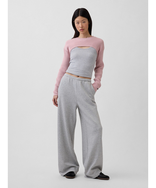 GAP（ギャップ）の「コットン100% リラックスフィット リブ ボレロセーター（ニット/セーター・レディース・オフホワイト/チャコールグレー/ブルー/ピンク・XXS/XL/L/M/S/XS）」の13枚目の写真