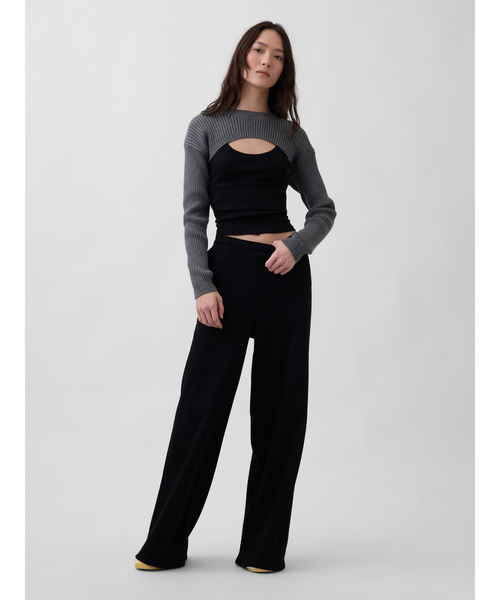 GAP（ギャップ）の「コットン100% リラックスフィット リブ ボレロセーター（ニット/セーター・レディース・オフホワイト/チャコールグレー/ブルー/ピンク・XXS/XL/L/M/S/XS）」の16枚目の写真