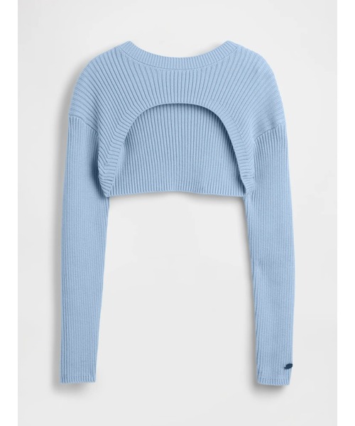 GAP（ギャップ）の「コットン100% リラックスフィット リブ ボレロセーター（ニット/セーター・レディース・オフホワイト/チャコールグレー/ブルー/ピンク・XXS/XL/L/M/S/XS）」の3枚目の写真