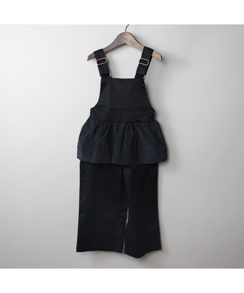 maarook（マルーク）の「カルゼストレッチペプラムサロペットパンツ（サロペット/オーバーオール・キッズ・ホワイト/ブラック・110cm/130cm/120cm）」の15枚目の写真