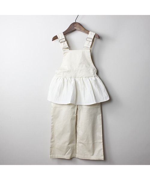 maarook（マルーク）の「カルゼストレッチペプラムサロペットパンツ（サロペット/オーバーオール・キッズ・ホワイト/ブラック・110cm/130cm/120cm）」の20枚目の写真