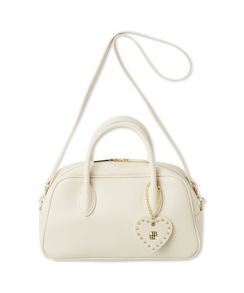 LILY BROWN（リリーブラウン）の「ハートチャーム付きボストンバッグ（ボストンバッグ・レディース・アイボリー/ミント/ブラウン・F）」の2枚目の写真