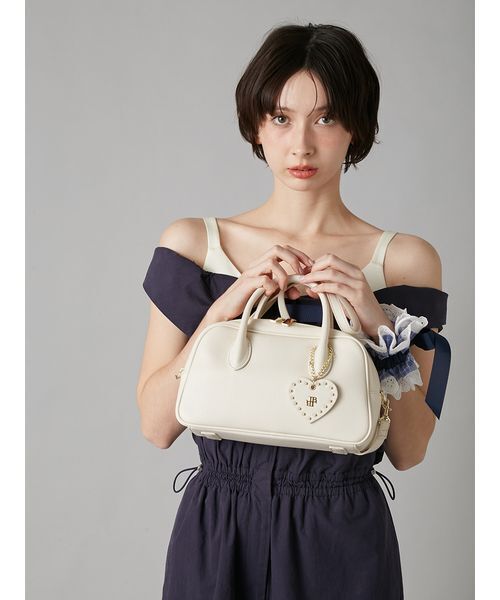 LILY BROWN（リリーブラウン）の「ハートチャーム付きボストンバッグ（ボストンバッグ・レディース・アイボリー/ミント/ブラウン・F）」の17枚目の写真