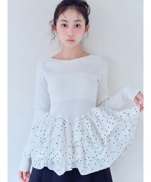 FURFUR | バルーンドッキングリブニットプルオーバー(ニット/セーター)