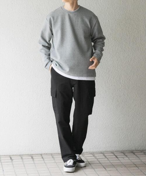 ITEMS URBANRESEARCH(アイテムズ アーバンリサーチ)の「フェイクレイヤードジオメジャカードTOPS(Tシャツ/カットソー・メンズ・グレー/ベージュ/ブラック・MEDIUM/LARGE)」の8枚目の写真