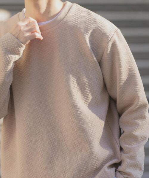 ITEMS URBANRESEARCH(アイテムズ アーバンリサーチ)の「フェイクレイヤードジオメジャカードTOPS(Tシャツ/カットソー・メンズ・グレー/ベージュ/ブラック・MEDIUM/LARGE)」の13枚目の写真