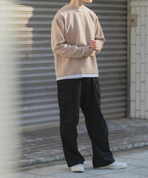 ITEMS URBANRESEARCH(アイテムズ アーバンリサーチ)の「フェイクレイヤードジオメジャカードTOPS(Tシャツ/カットソー・メンズ・グレー/ベージュ/ブラック・MEDIUM/LARGE)」の14枚目の写真