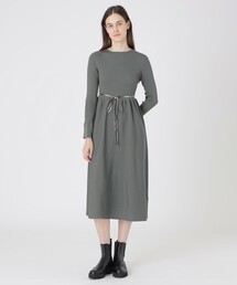 スポンディッシュポリエステルニットドレス