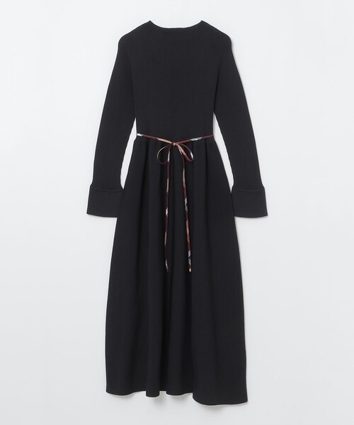 BLUE LABEL CRESTBRIDGE(ブルーレーベルクレストブリッジ)の「スポンディッシュポリエステルニットドレス(ワンピース・レディース・ブラック/レッド系その他/グレー系その他・38)」の15枚目の写真