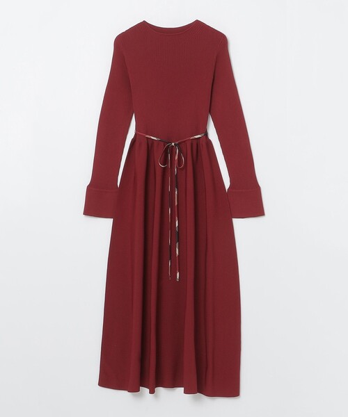 BLUE LABEL CRESTBRIDGE(ブルーレーベルクレストブリッジ)の「スポンディッシュポリエステルニットドレス(ワンピース・レディース・ブラック/レッド系その他/グレー系その他・38)」の21枚目の写真