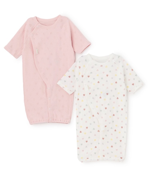 petit main(プティマイン)の「【弱酸性】7分袖2WAYオール(ロンパース・キッズ・ライトオレンジ系/ライトブルー/ピンク/ベージュ・50-70cm)」の4枚目の写真