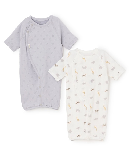 petit main(プティマイン)の「【弱酸性】7分袖2WAYオール(ロンパース・キッズ・ライトオレンジ系/ライトブルー/ピンク/ベージュ・50-70cm)」の3枚目の写真