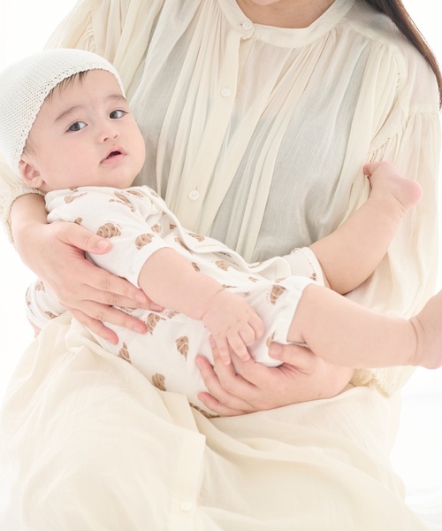 petit main(プティマイン)の「【弱酸性】7分袖2WAYオール(ロンパース・キッズ・ライトオレンジ系/ライトブルー/ピンク/ベージュ・50-70cm)」の5枚目の写真