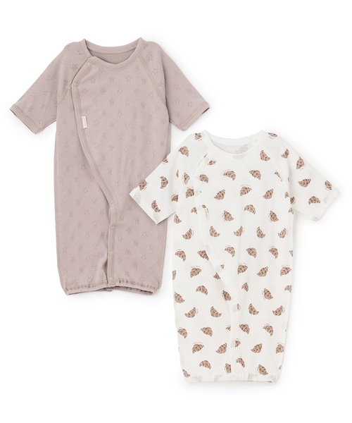 petit main(プティマイン)の「【弱酸性】7分袖2WAYオール(ロンパース・キッズ・ライトオレンジ系/ライトブルー/ピンク/ベージュ・50-70cm)」の6枚目の写真