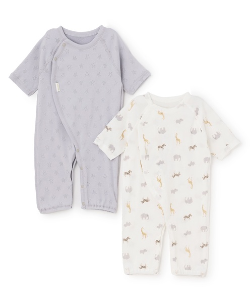 petit main(プティマイン)の「【弱酸性】7分袖2WAYオール(ロンパース・キッズ・ライトオレンジ系/ライトブルー/ピンク/ベージュ・50-70cm)」の8枚目の写真