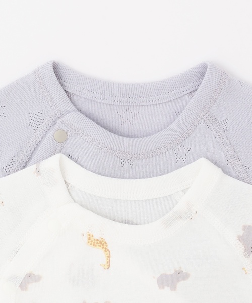 petit main(プティマイン)の「【弱酸性】7分袖2WAYオール(ロンパース・キッズ・ライトオレンジ系/ライトブルー/ピンク/ベージュ・50-70cm)」の9枚目の写真