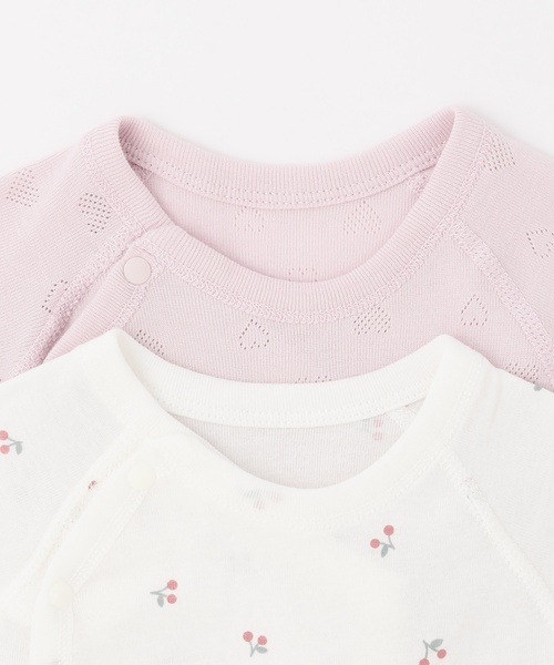 petit main(プティマイン)の「【弱酸性】7分袖2WAYオール(ロンパース・キッズ・ライトオレンジ系/ライトブルー/ピンク/ベージュ・50-70cm)」の10枚目の写真