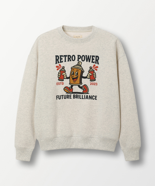 UNLIMIT(アンリミット)の「Spray Crewneck (U25DTTS115)(スウェット・メンズ・オートミール・S/M/L/XL)」の1枚目の写真